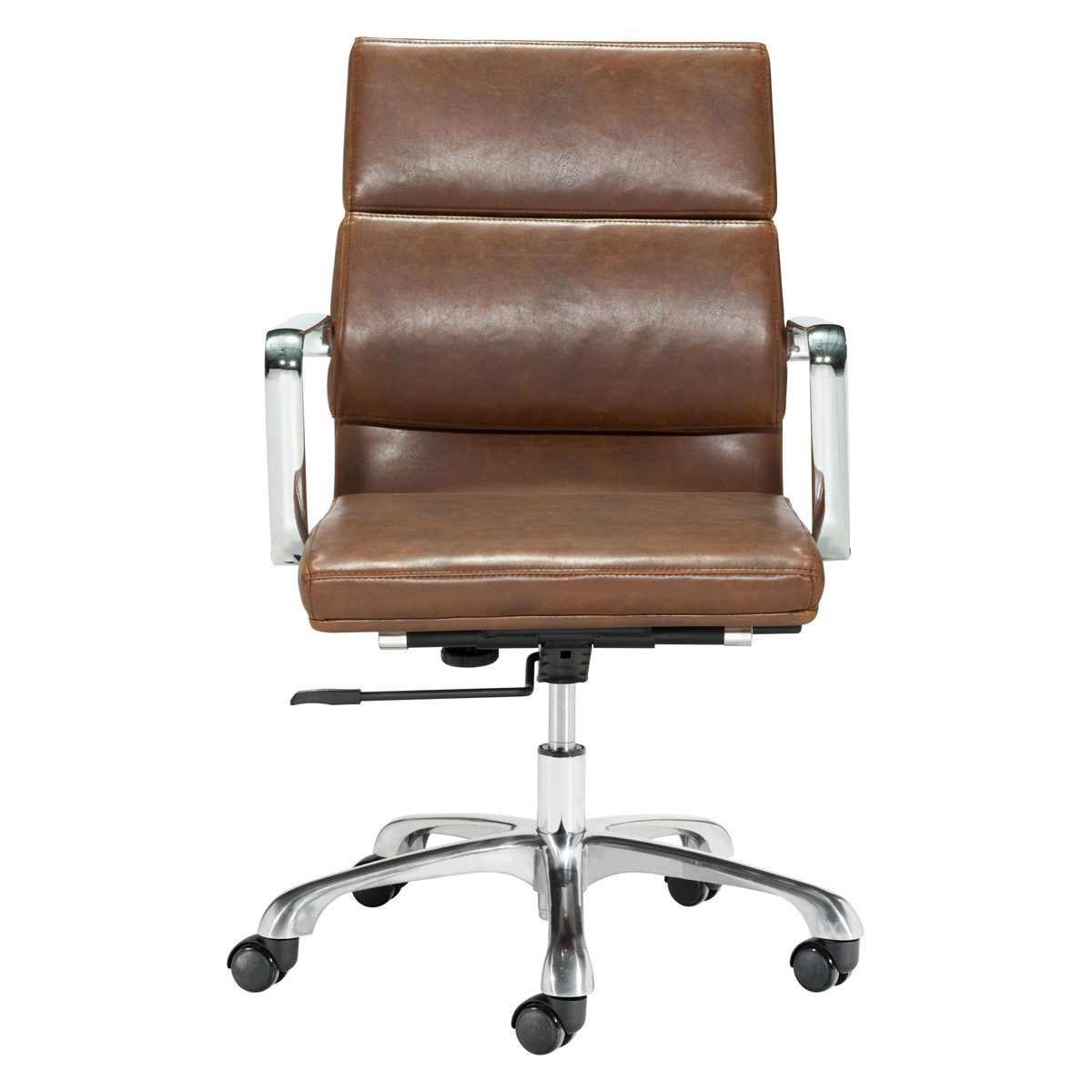 ZUO Ithaca Office Chair - Vintage Brown/Silver