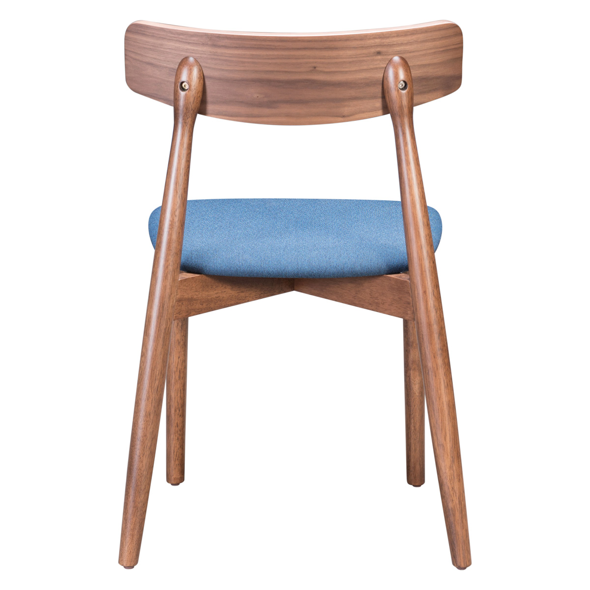 ZUO Newman Dining Chair (Set Of 2) - Walnut/Ink Blue