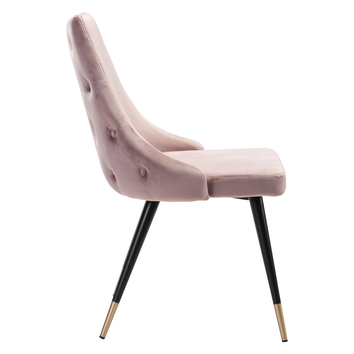 ZUO Piccolo Dining Chair (Set Of 2) - Pink/Black/Gold