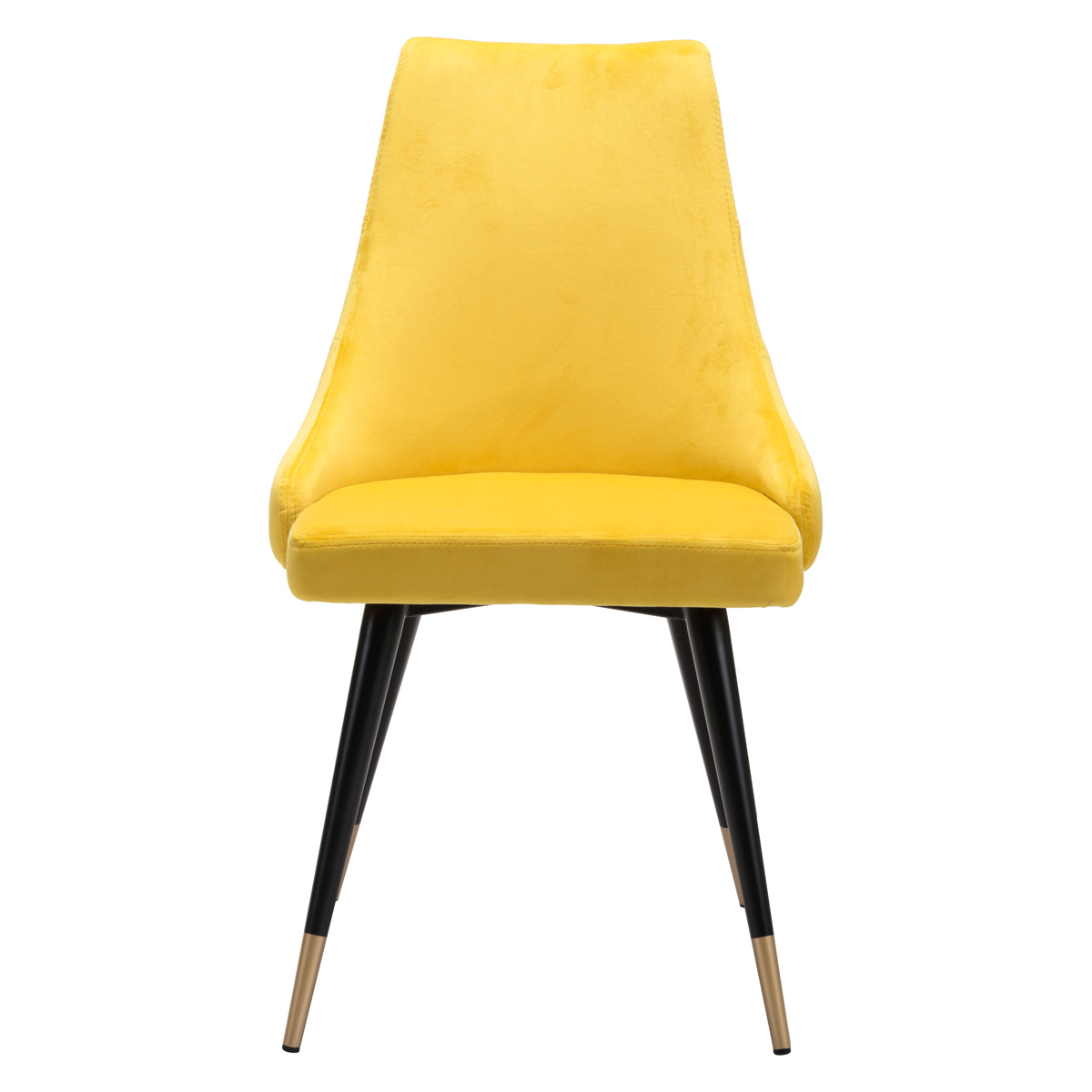 ZUO Piccolo Dining Chair (Set Of 2) - Yellow/Black/Gold