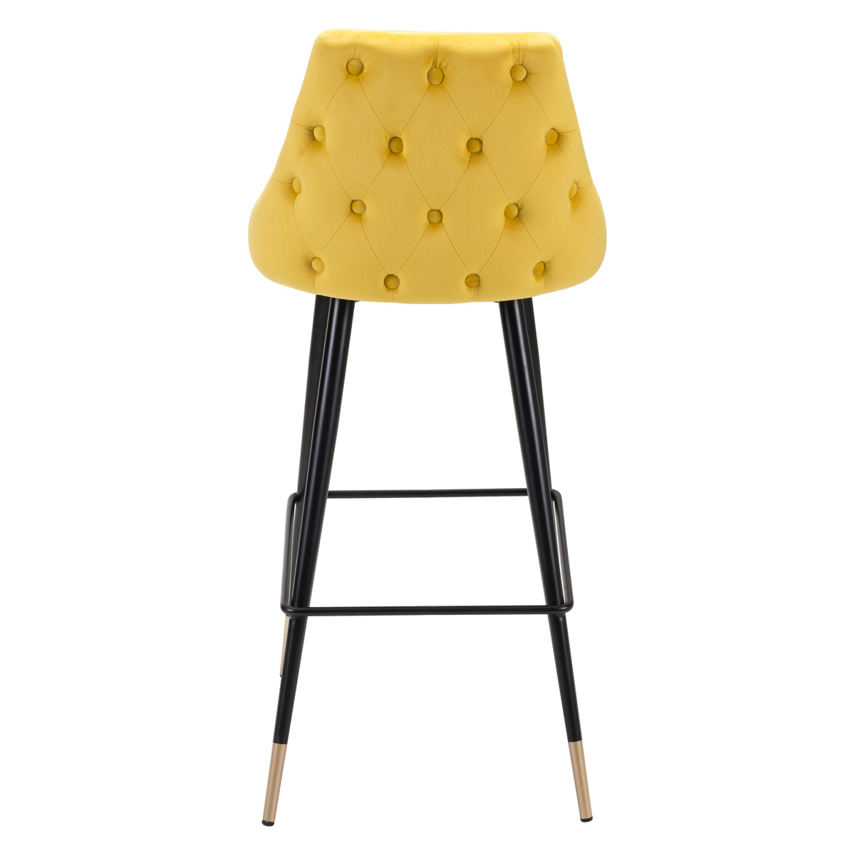 ZUO Piccolo Bar Chair - Yellow/Black/Gold