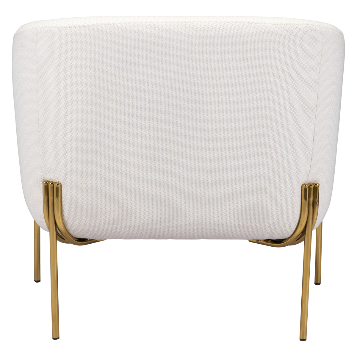 ZUO™ Micaela Arm Chair - Ivory/Gold