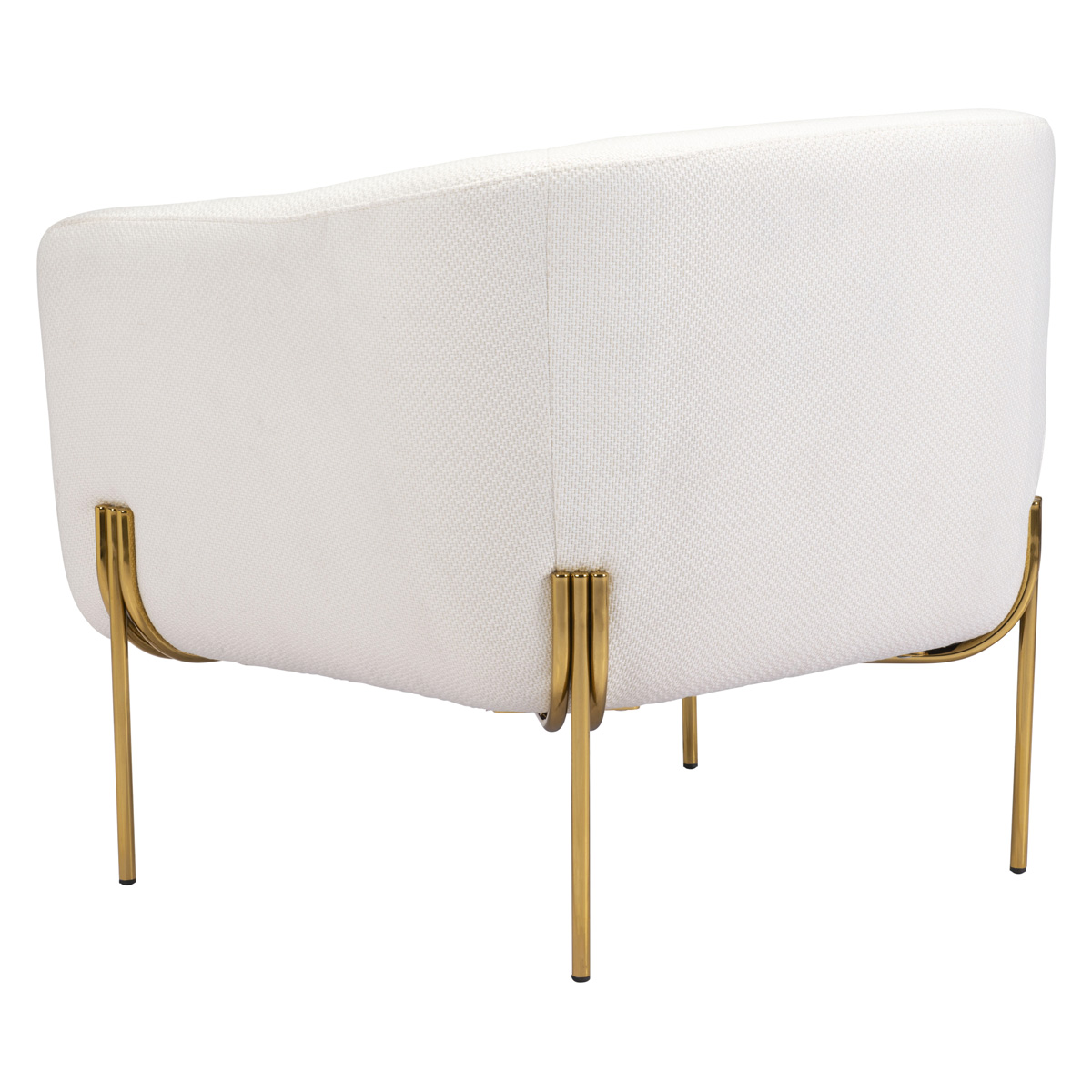 ZUO™ Micaela Arm Chair - Ivory/Gold