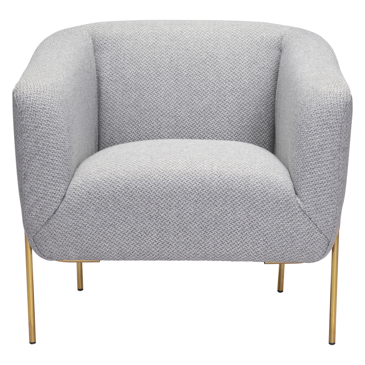 ZUO™ Micaela Arm Chair - Gray/Gold