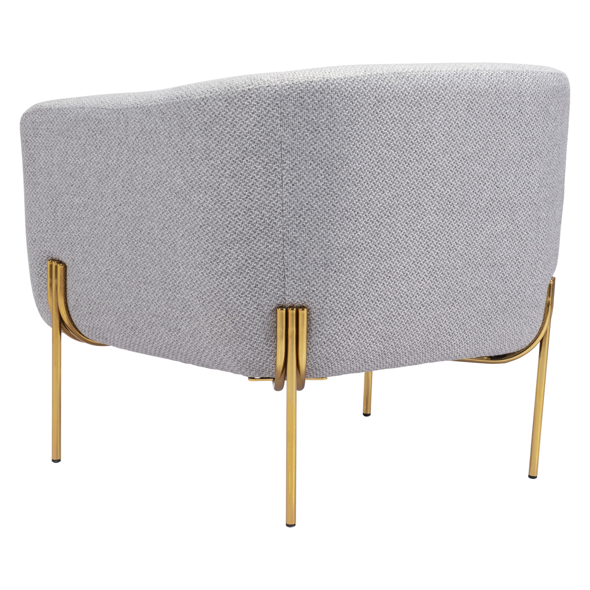 ZUO™ Micaela Arm Chair - Gray/Gold