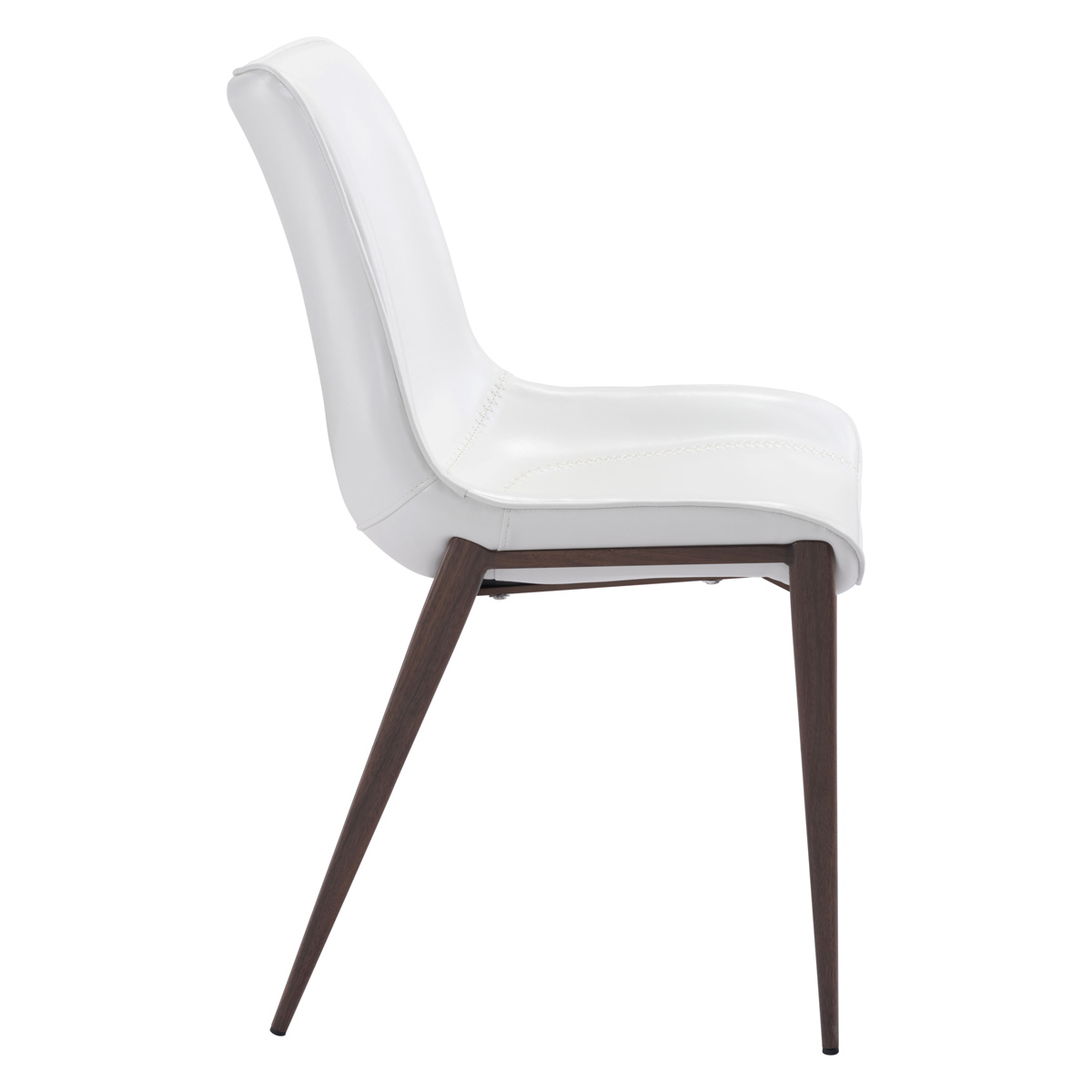 ZUO Magnus Dining Chair (Set Of 2) - White/Dark Brown