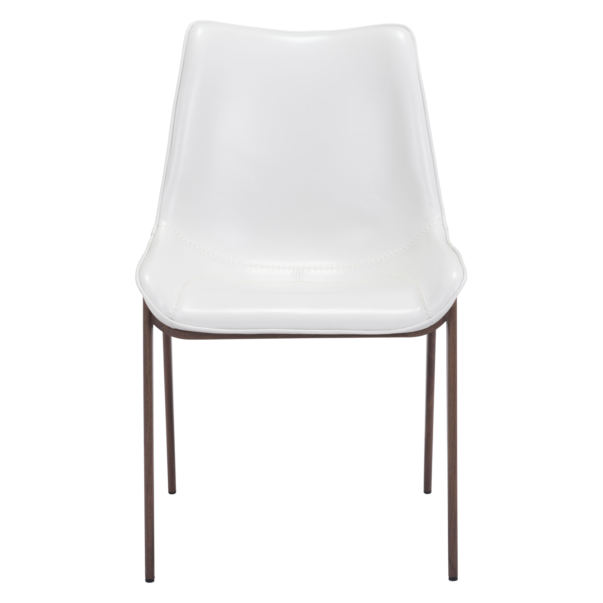 ZUO Magnus Dining Chair (Set Of 2) - White/Dark Brown