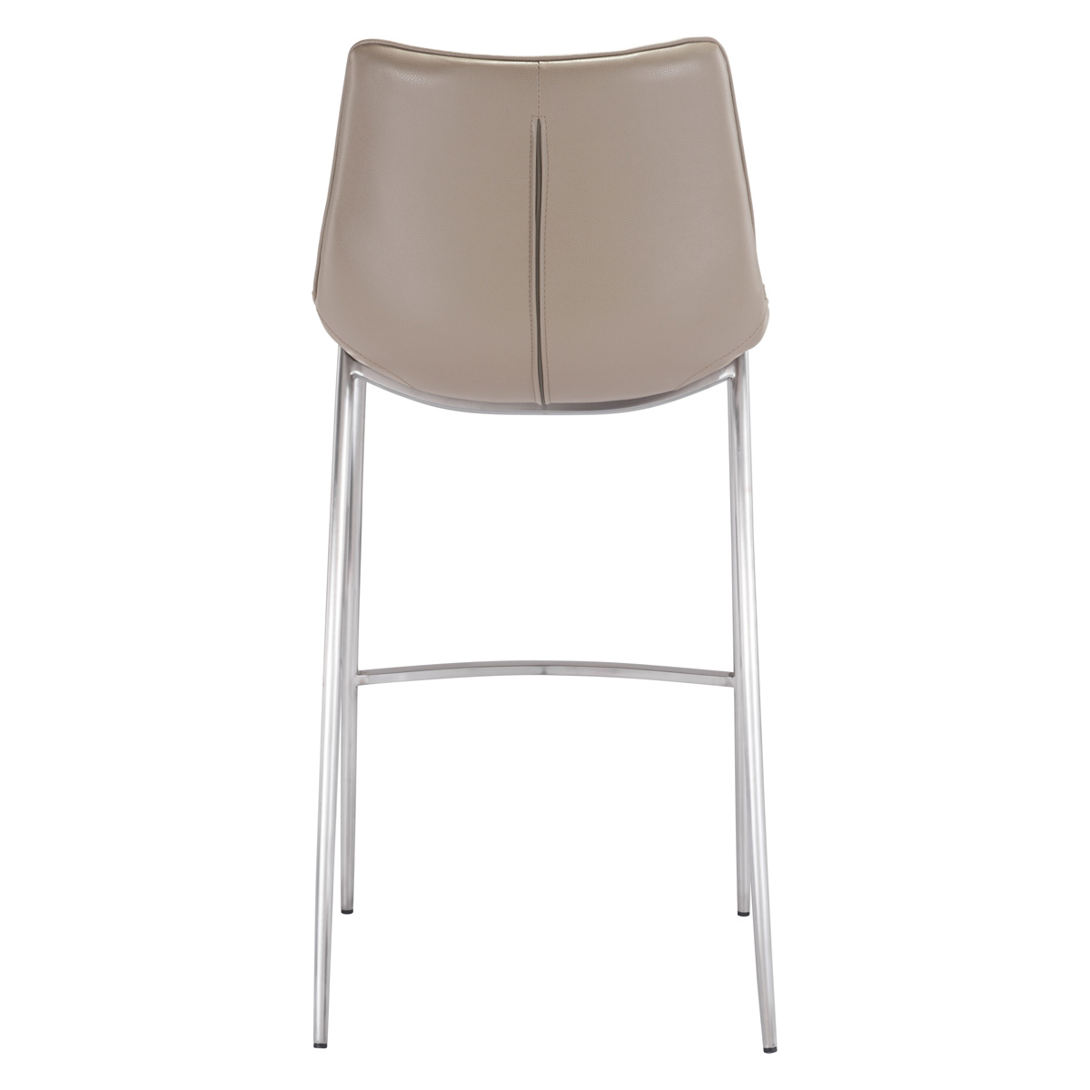 ZUO Magnus Bar Chair (Set Of 2) - Cappuccino/Silver