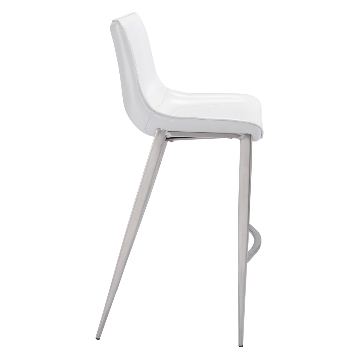 ZUO Magnus Bar Chair (Set Of 2) - White/Silver