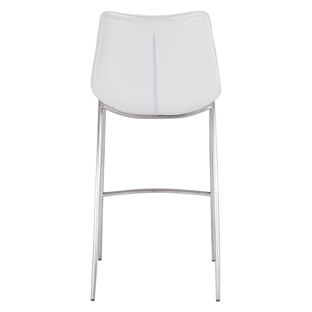 ZUO Magnus Bar Chair (Set Of 2) - White/Silver