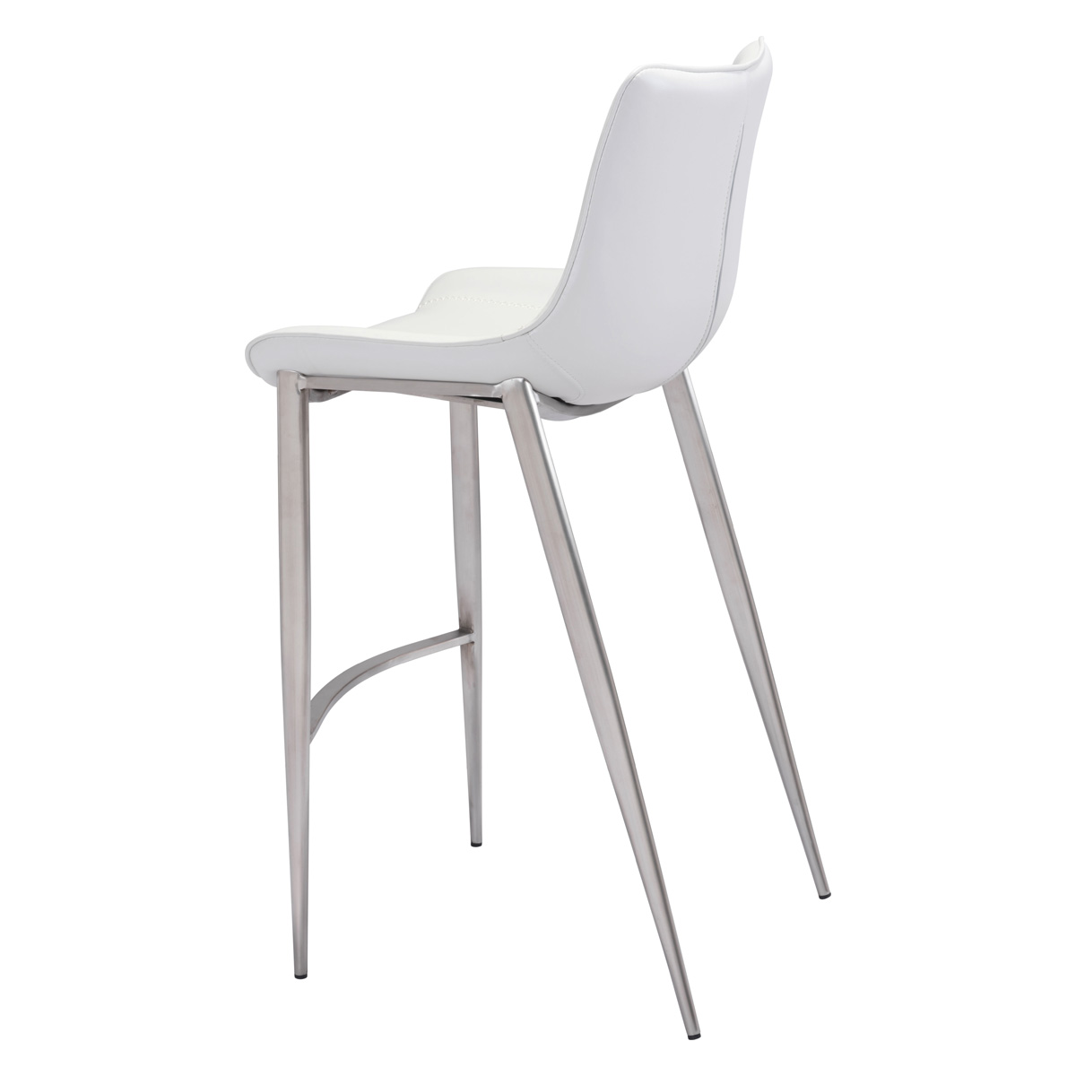 ZUO Magnus Bar Chair (Set Of 2) - White/Silver