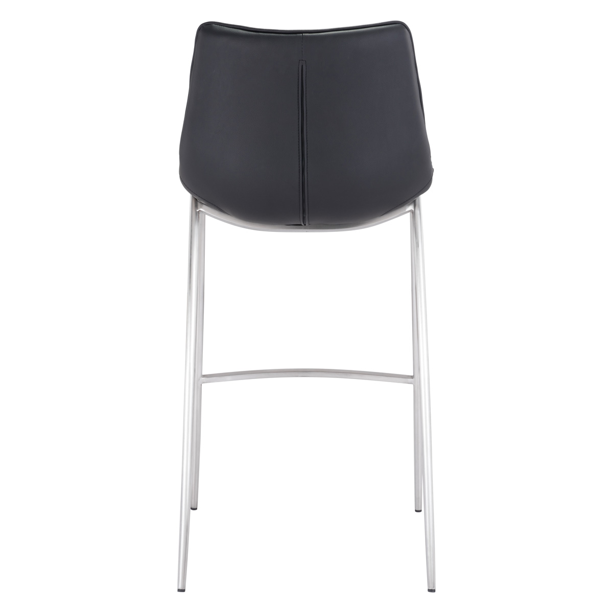 ZUO Magnus Bar Chair (Set Of 2) - Black/Silver