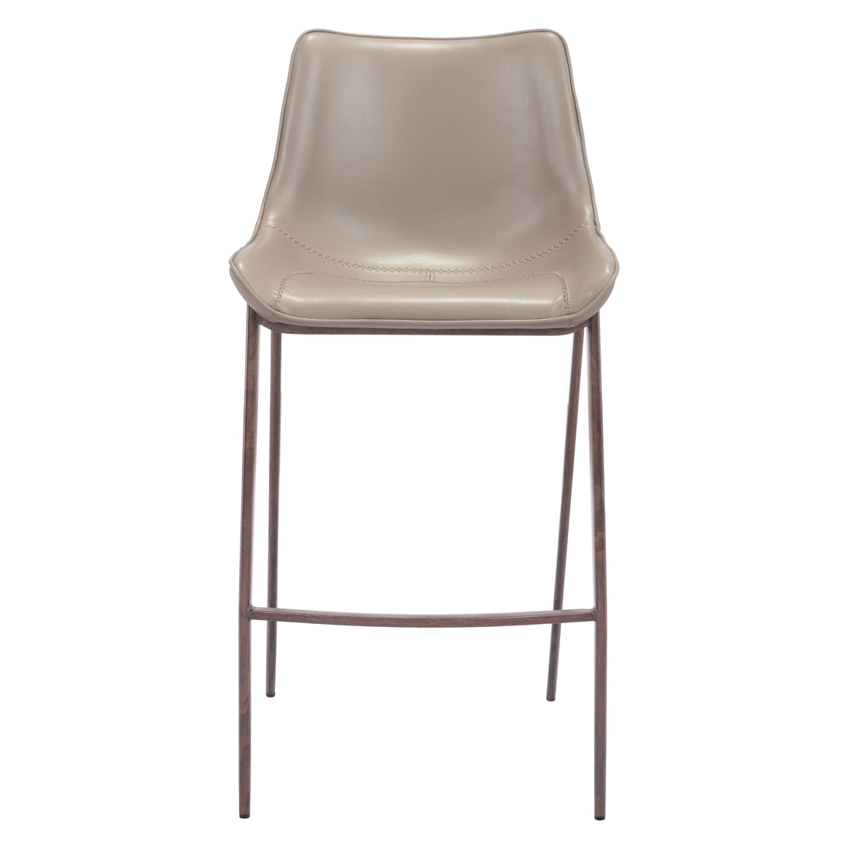 ZUO Magnus Bar Chair (Set Of 2) - Gray/Brown/Dark Brown