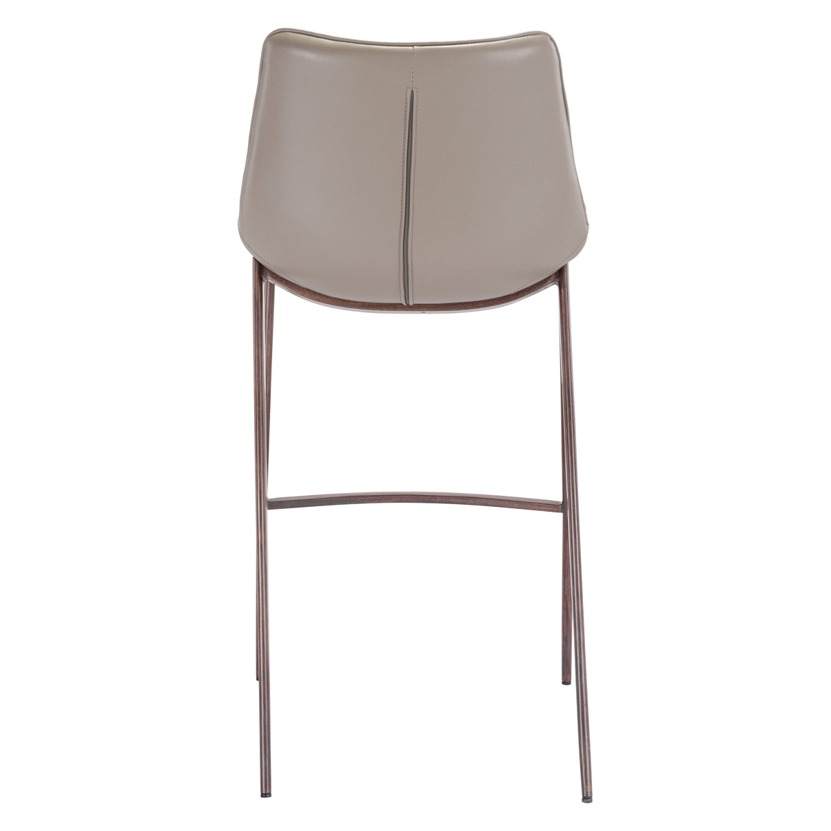 ZUO Magnus Bar Chair (Set Of 2) - Gray/Brown/Dark Brown