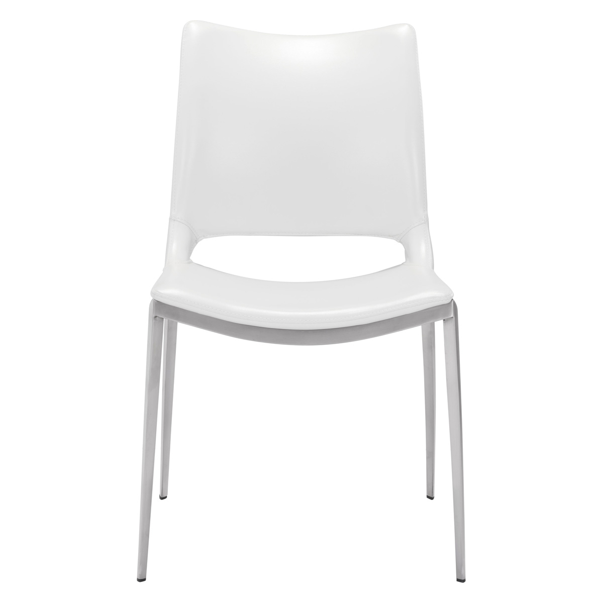 ZUO™ Ace Dining Chair (Set Of 2) - White/Silver