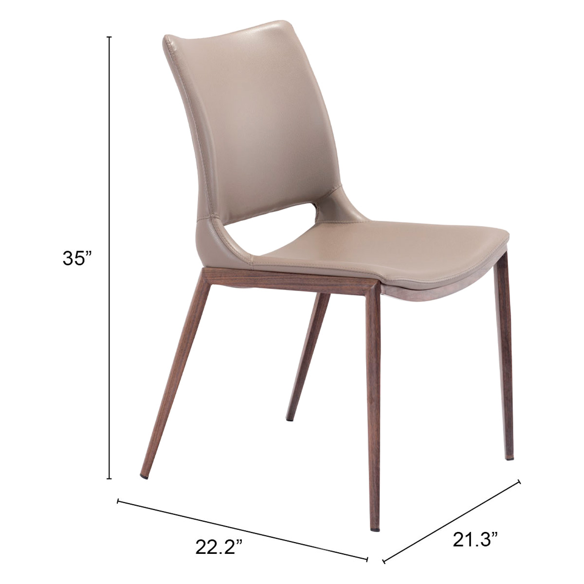 ZUO™ Ace Dining Chair (Set Of 2) - Brown