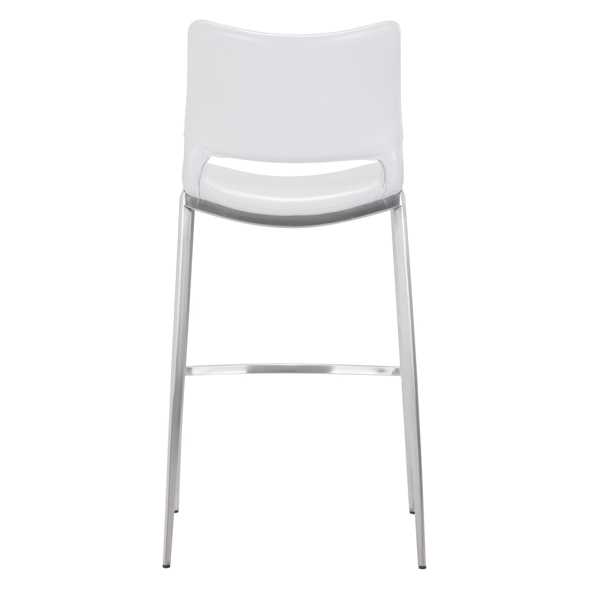 ZUO Ace Bar Chair (Set Of 2) - White/Silver