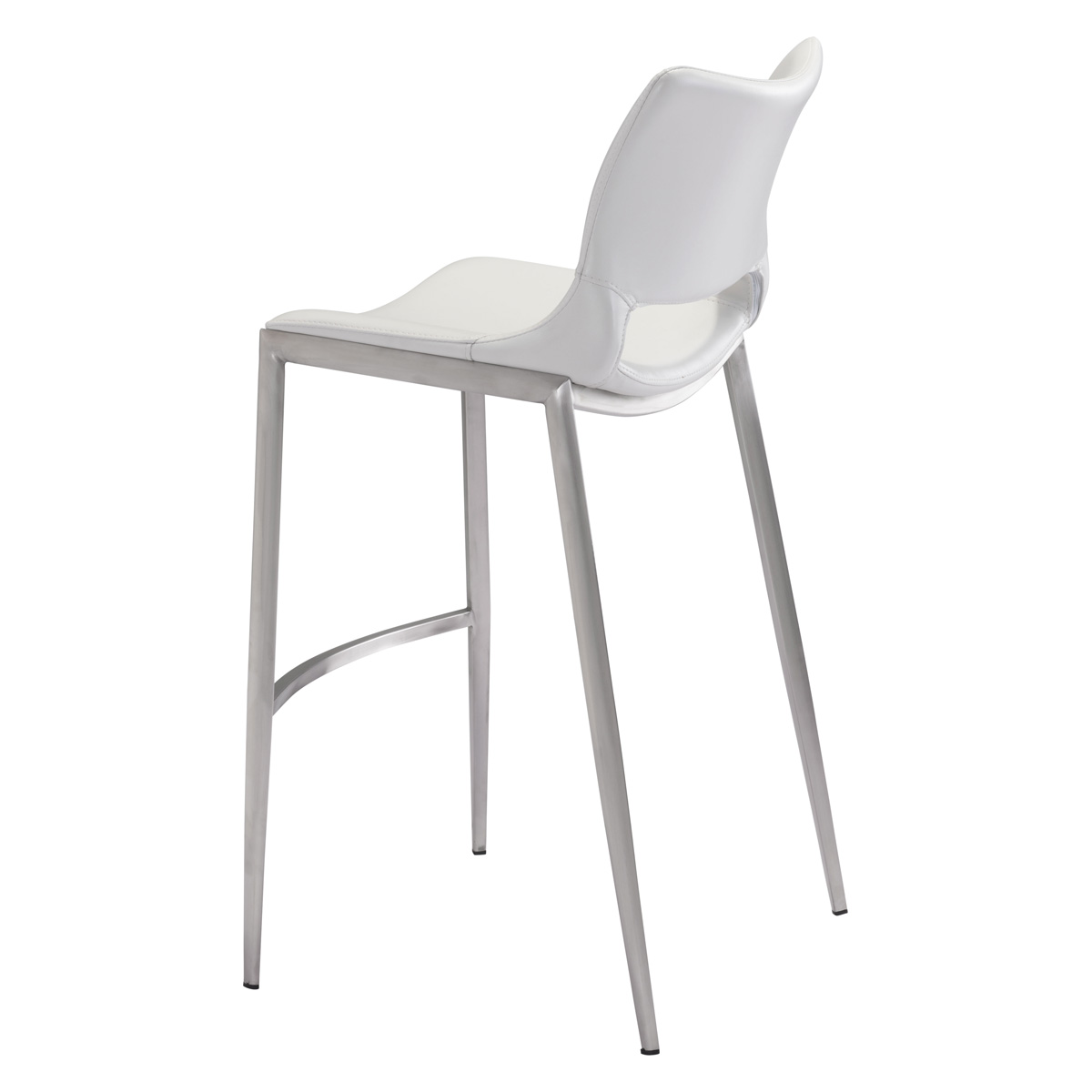 ZUO Ace Bar Chair (Set Of 2) - White/Silver