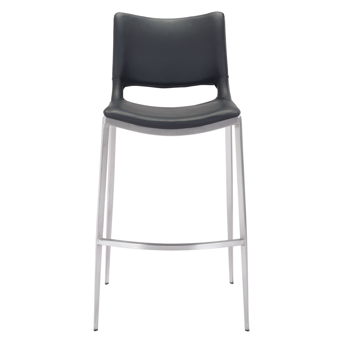 ZUO Ace Bar Chair (Set Of 2) - Black/Silver