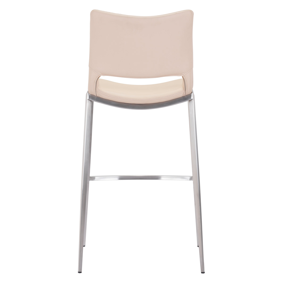 ZUO Ace Bar Chair (Set Of 2) - Light Pink/Silver