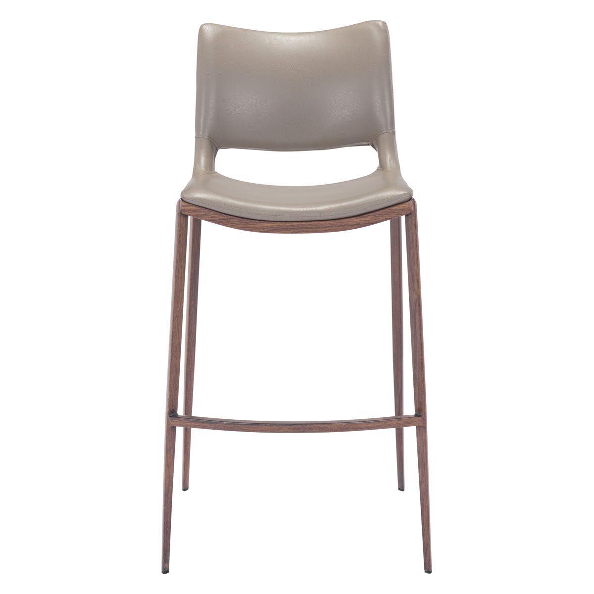 ZUO Ace Bar Chair (Set Of 2) - Gray/Dark Brown