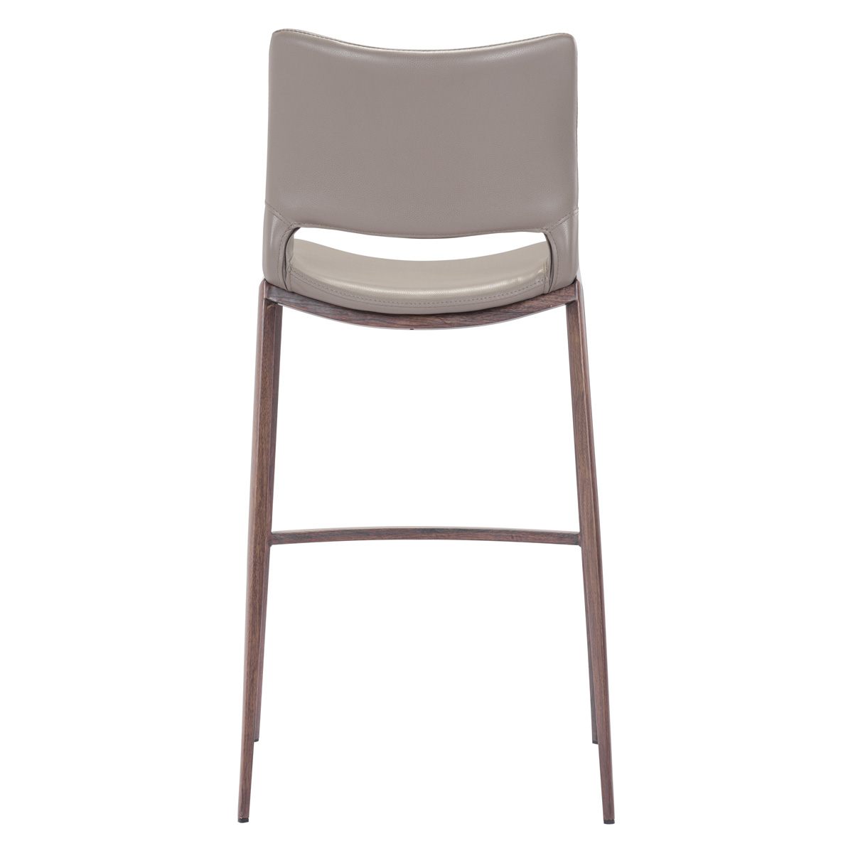 ZUO Ace Bar Chair (Set Of 2) - Gray/Dark Brown