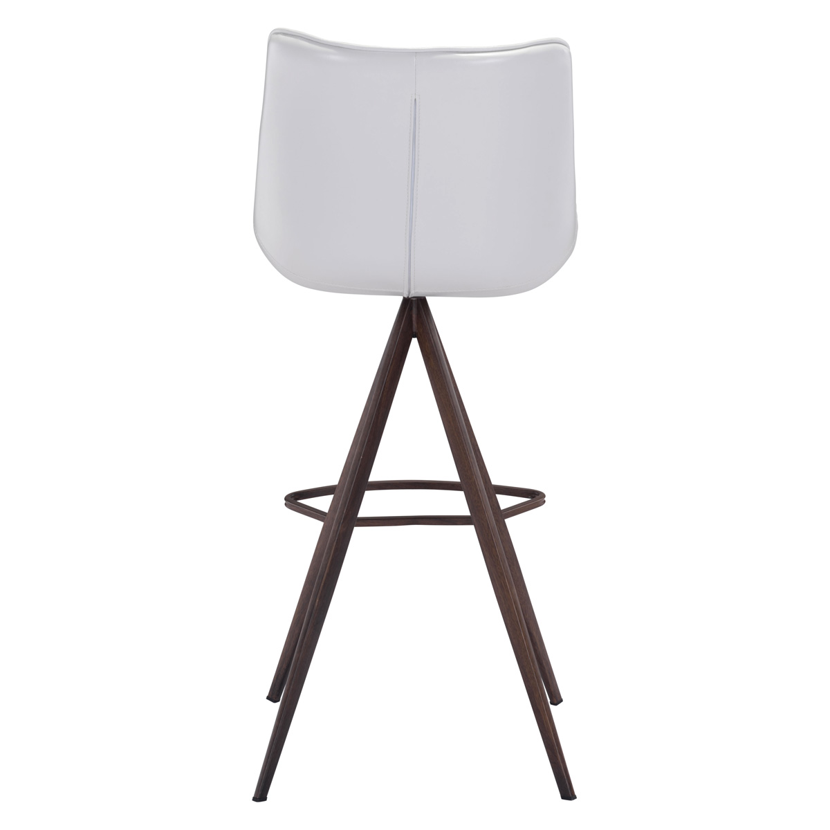 ZUO Aki Bar Chair (Set Of 2) - White/Dark Brown