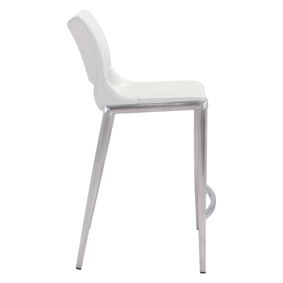 ZUO Ace Counter Chair (Set Of 2) - White/Silver