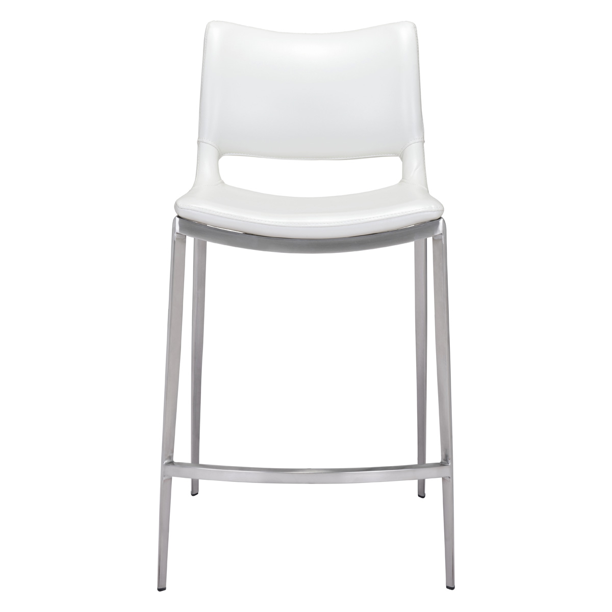 ZUO Ace Counter Chair (Set Of 2) - White/Silver