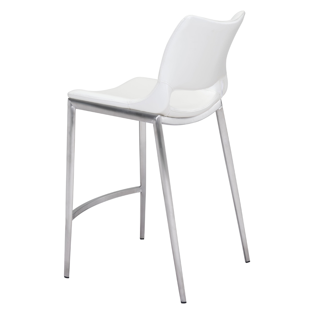 ZUO Ace Counter Chair (Set Of 2) - White/Silver