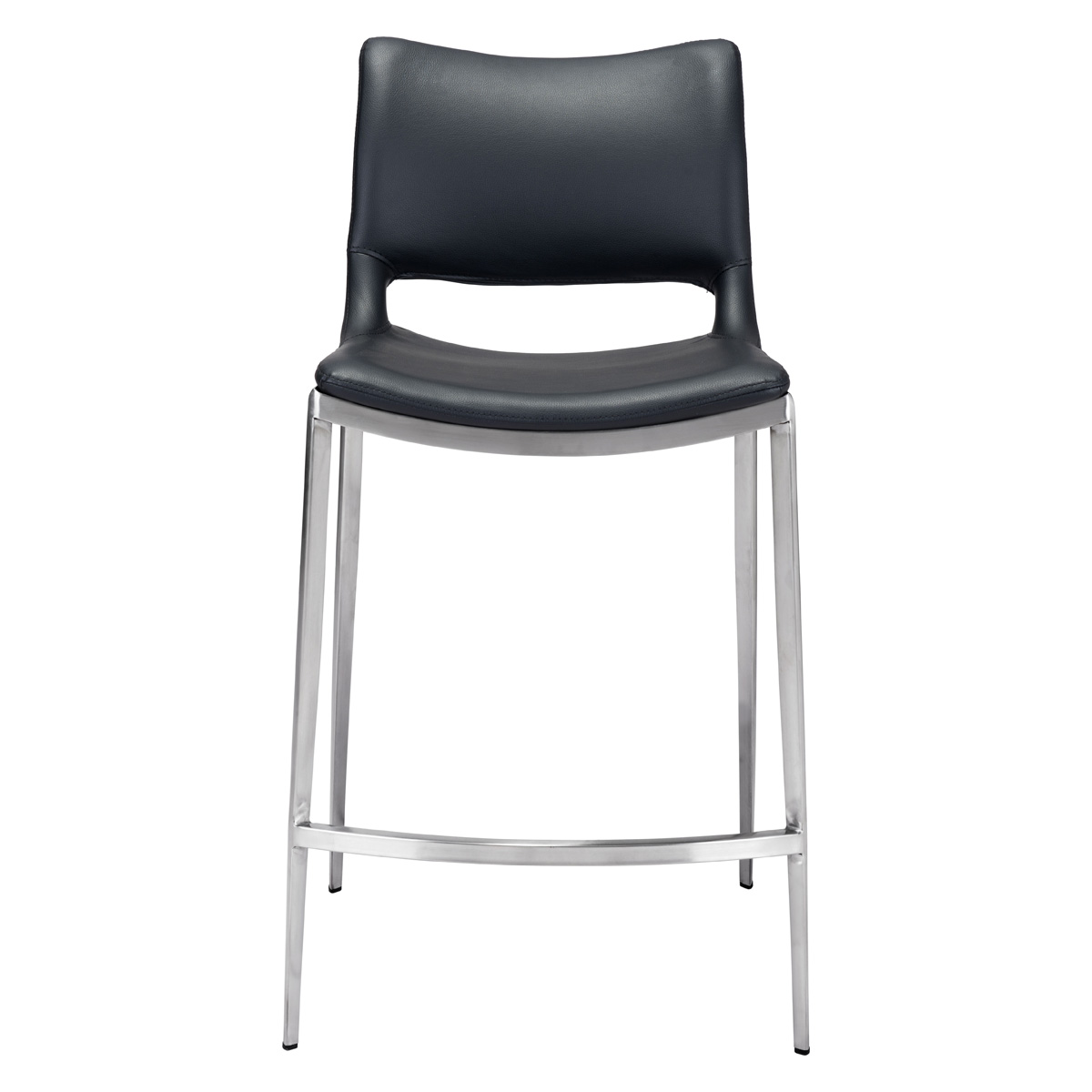 ZUO Ace Counter Chair (Set Of 2) - Black/Silver