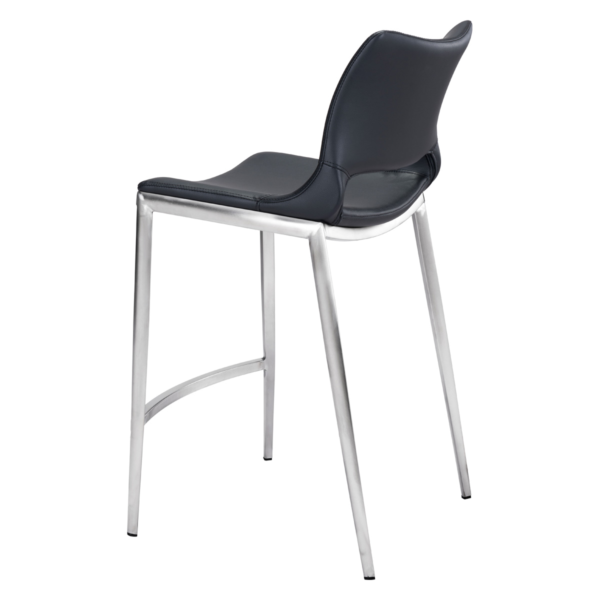 ZUO Ace Counter Chair (Set Of 2) - Black/Silver