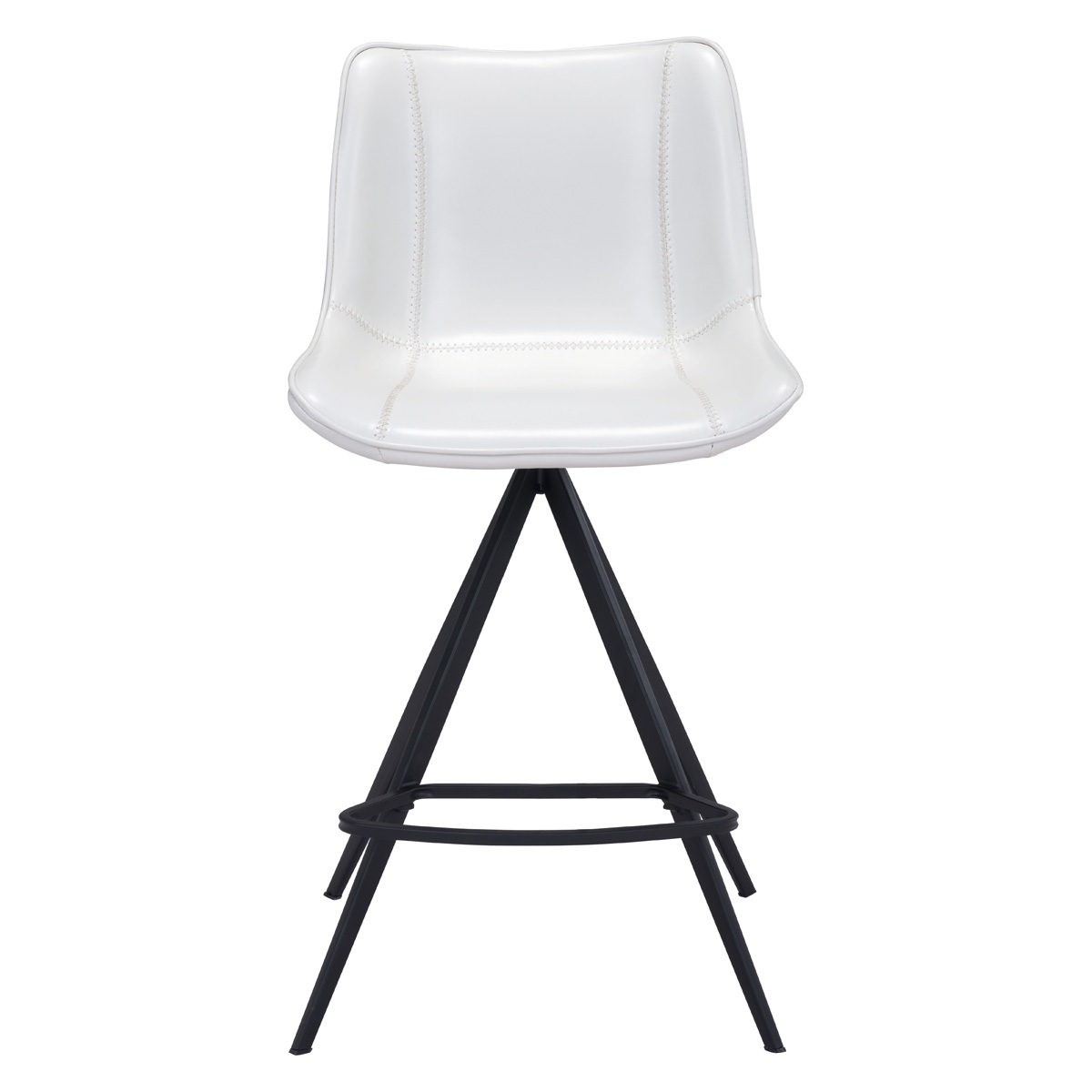 ZUO Aki Counter Chair (Set Of 2) - White/Black