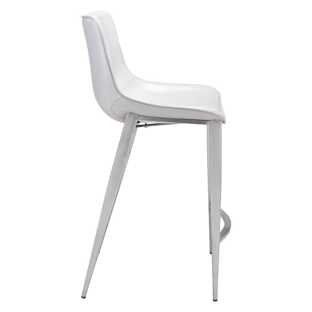 ZUO Magnus Counter Chair (Set Of 2) - White/Silver