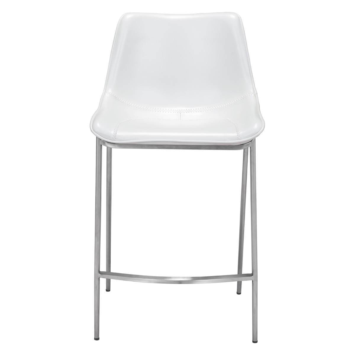 ZUO Magnus Counter Chair (Set Of 2) - White/Silver