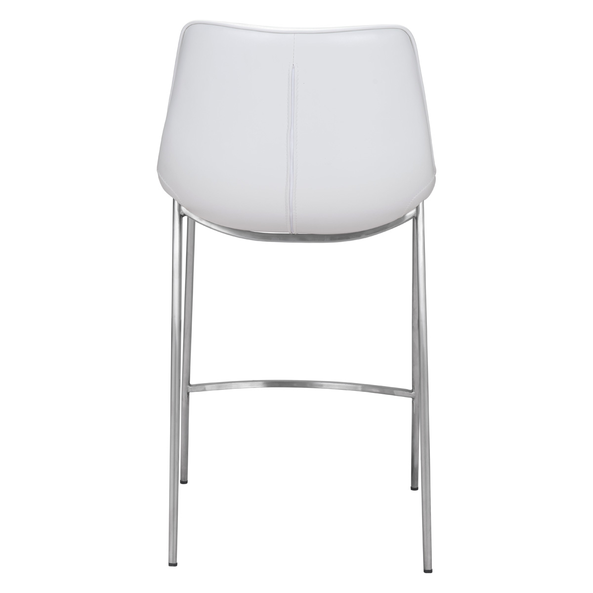 ZUO Magnus Counter Chair (Set Of 2) - White/Silver