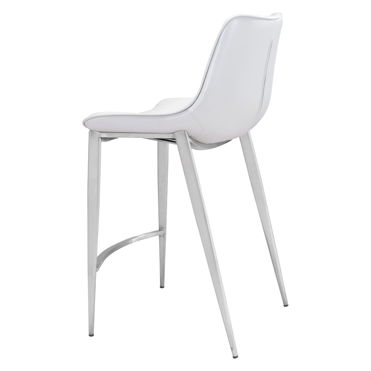 ZUO Magnus Counter Chair (Set Of 2) - White/Silver