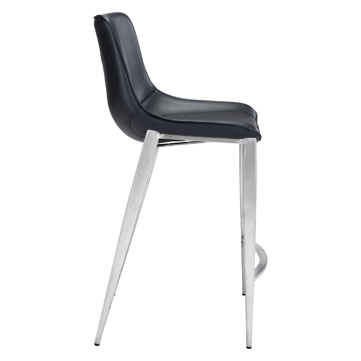 ZUO Magnus Counter Chair (Set Of 2) - Black/Silver