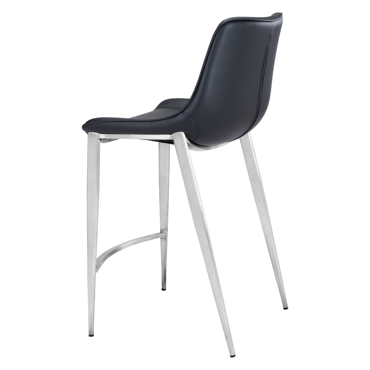 ZUO Magnus Counter Chair (Set Of 2) - Black/Silver