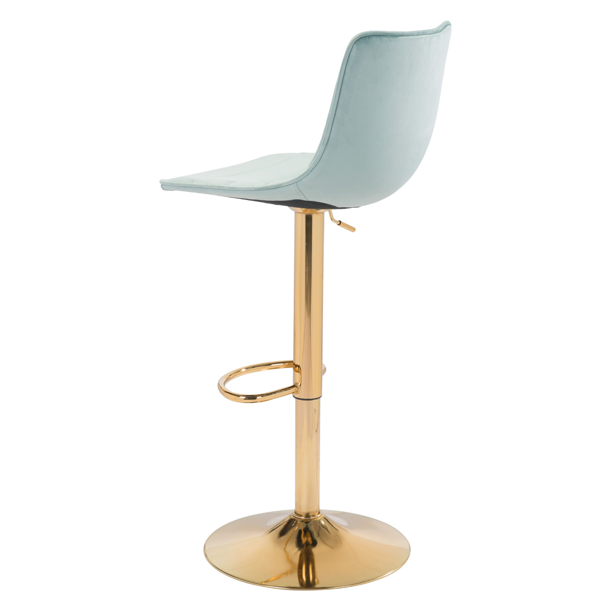 ZUO Prima Bar Chair - Light Green/Gold