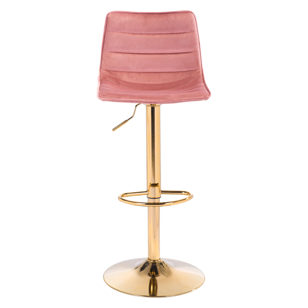 ZUO Prima Bar Chair - Pink/Gold