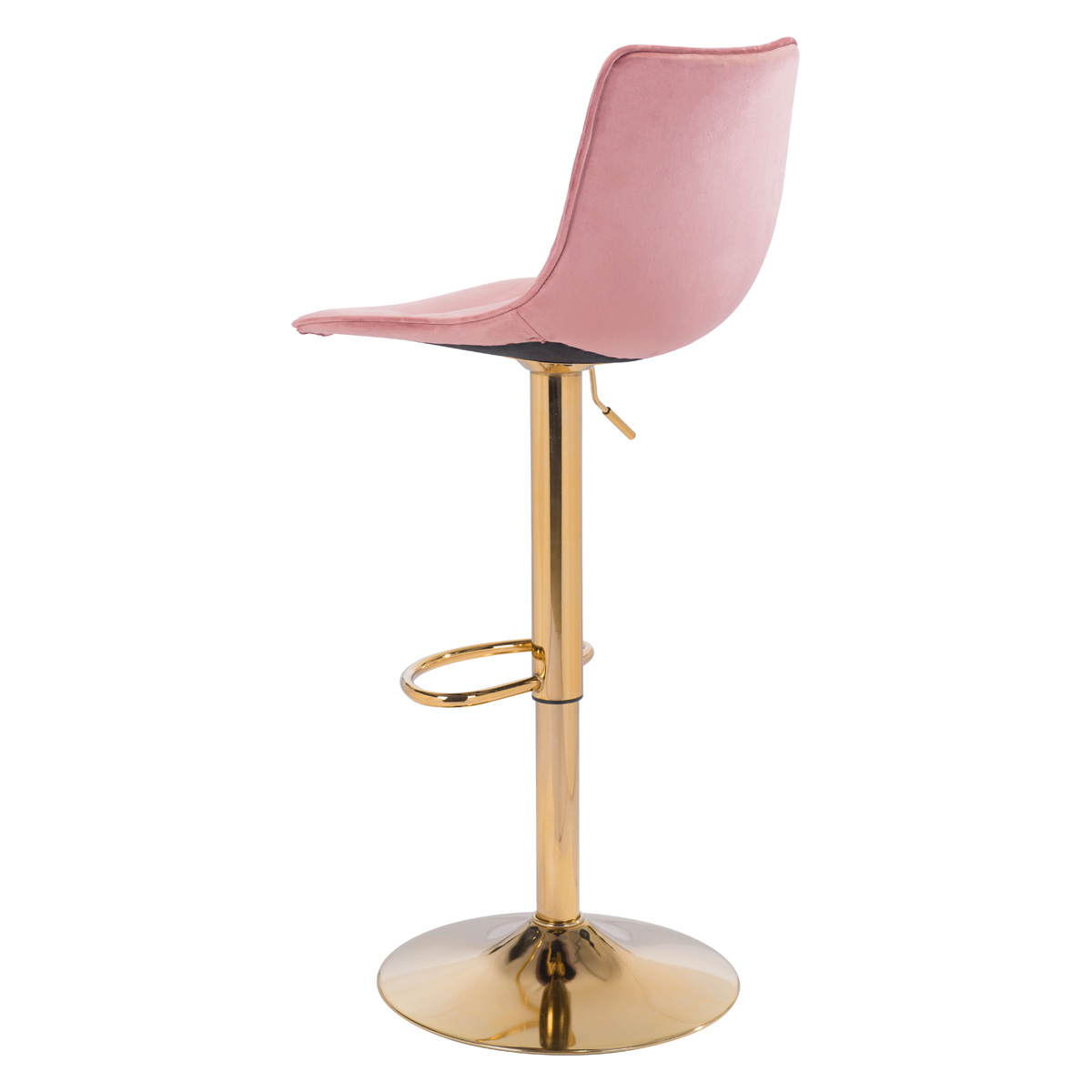 ZUO Prima Bar Chair - Pink/Gold