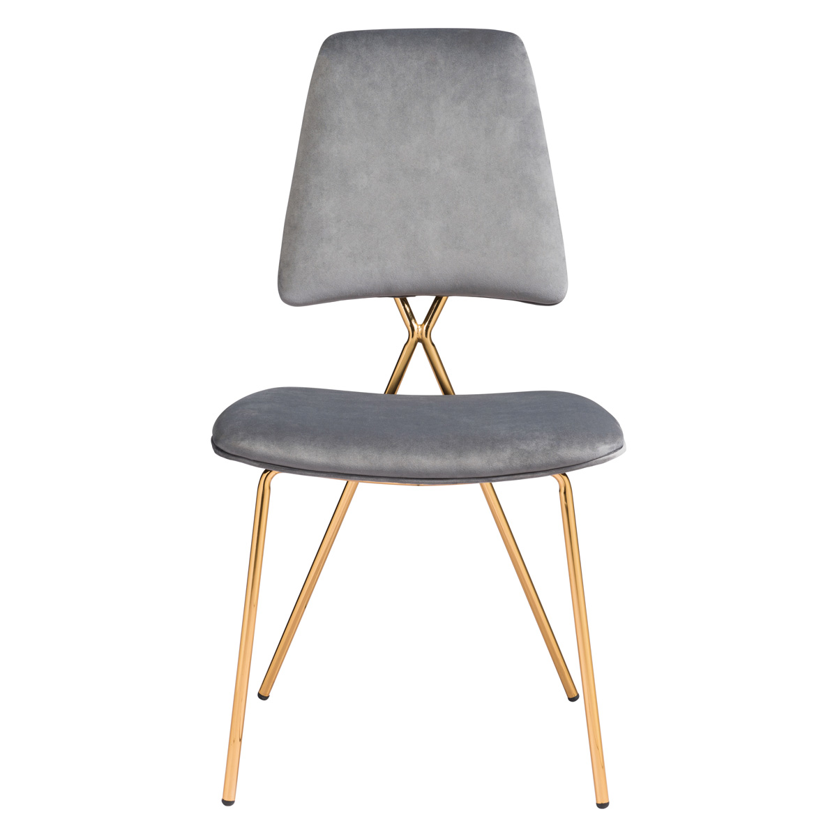 ZUO Chloe Dining Chair (Set Of 2) - Gray/Gold