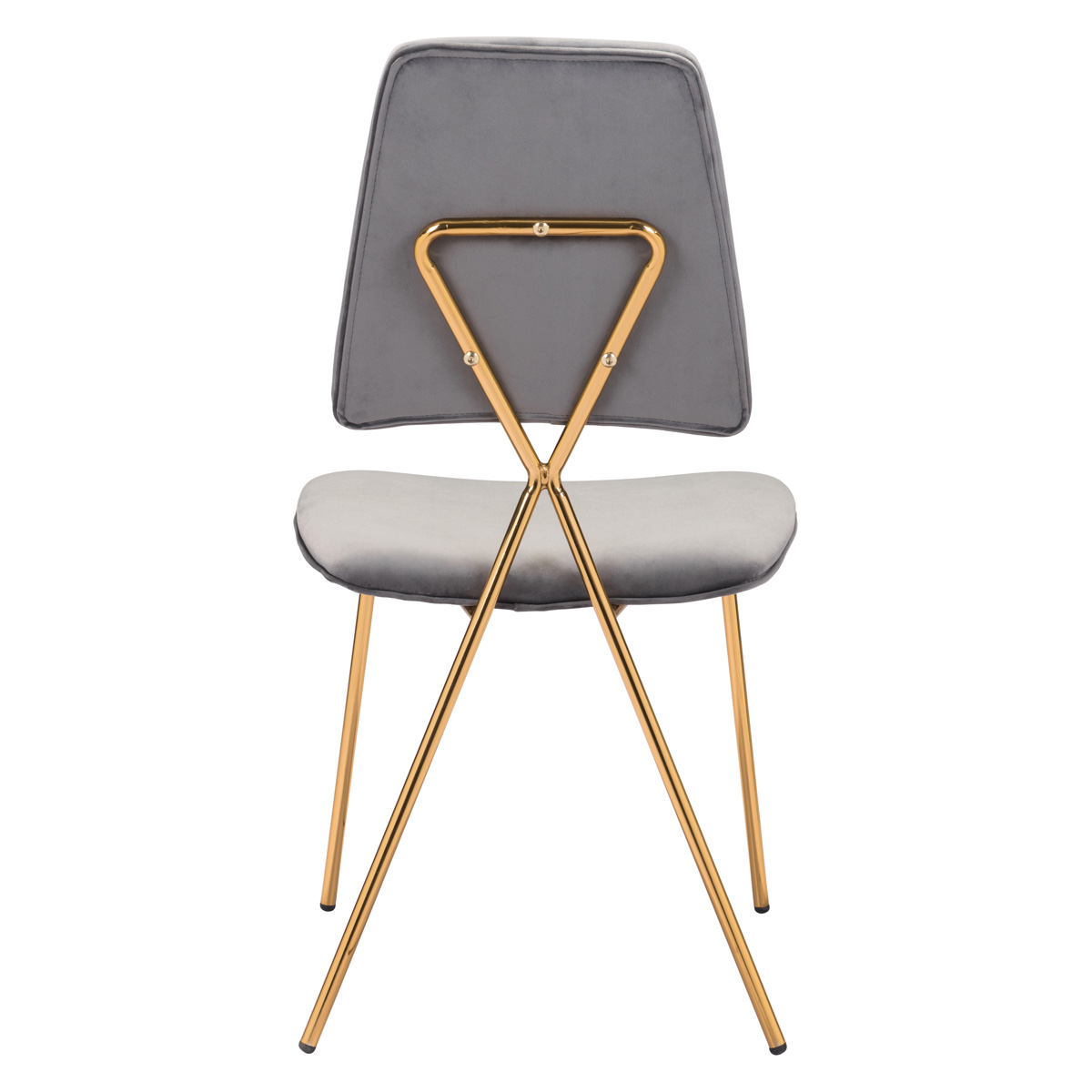 ZUO Chloe Dining Chair (Set Of 2) - Gray/Gold