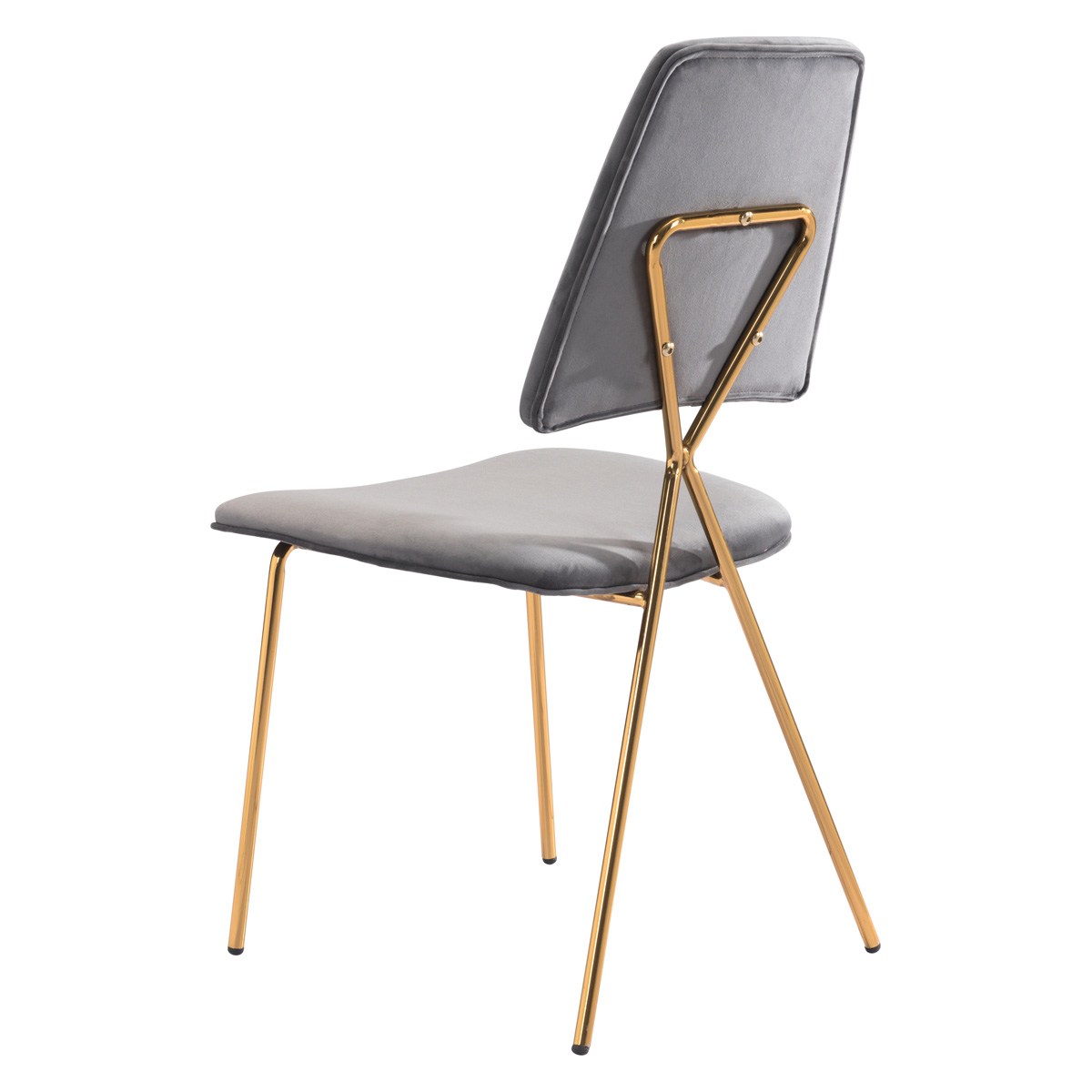 ZUO Chloe Dining Chair (Set Of 2) - Gray/Gold