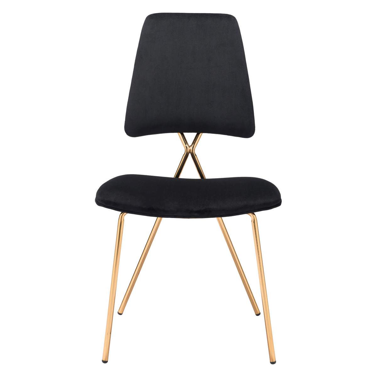 ZUO™ Chloe Dining Chair (Set Of 2) - Black/Gold