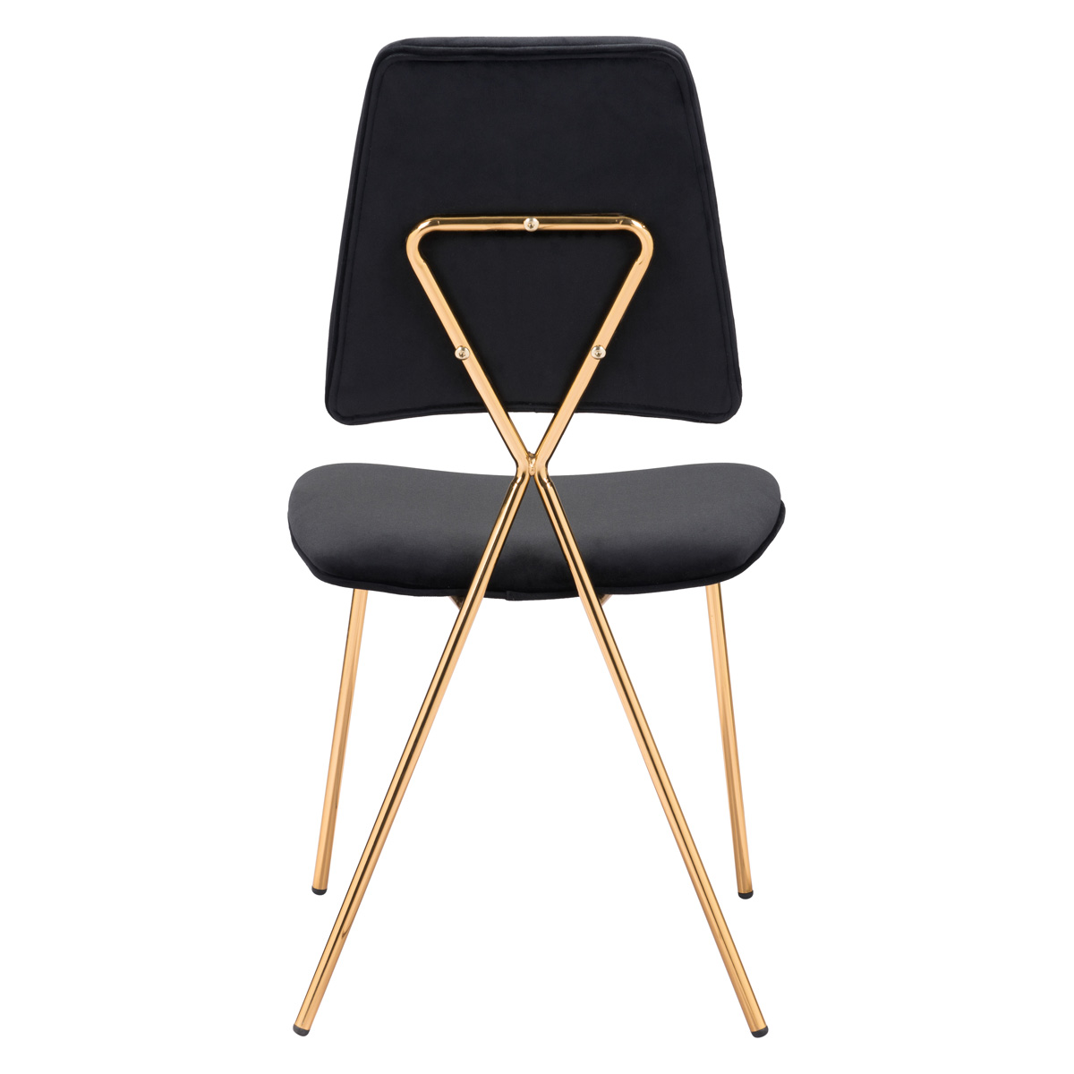 ZUO™ Chloe Dining Chair (Set Of 2) - Black/Gold