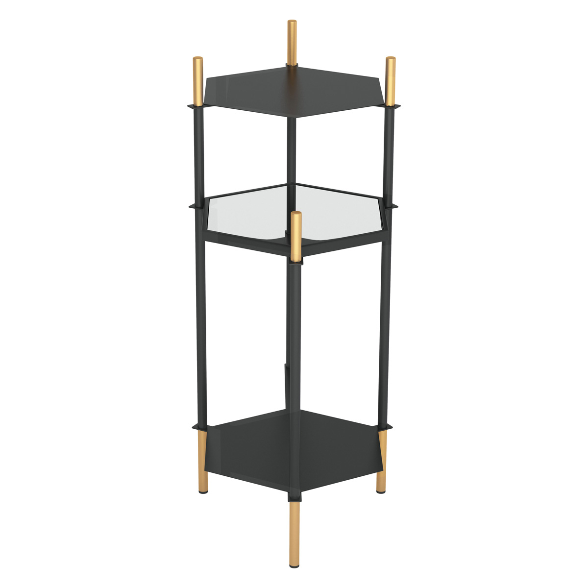 ZUO - William Side Table in Gold/Black