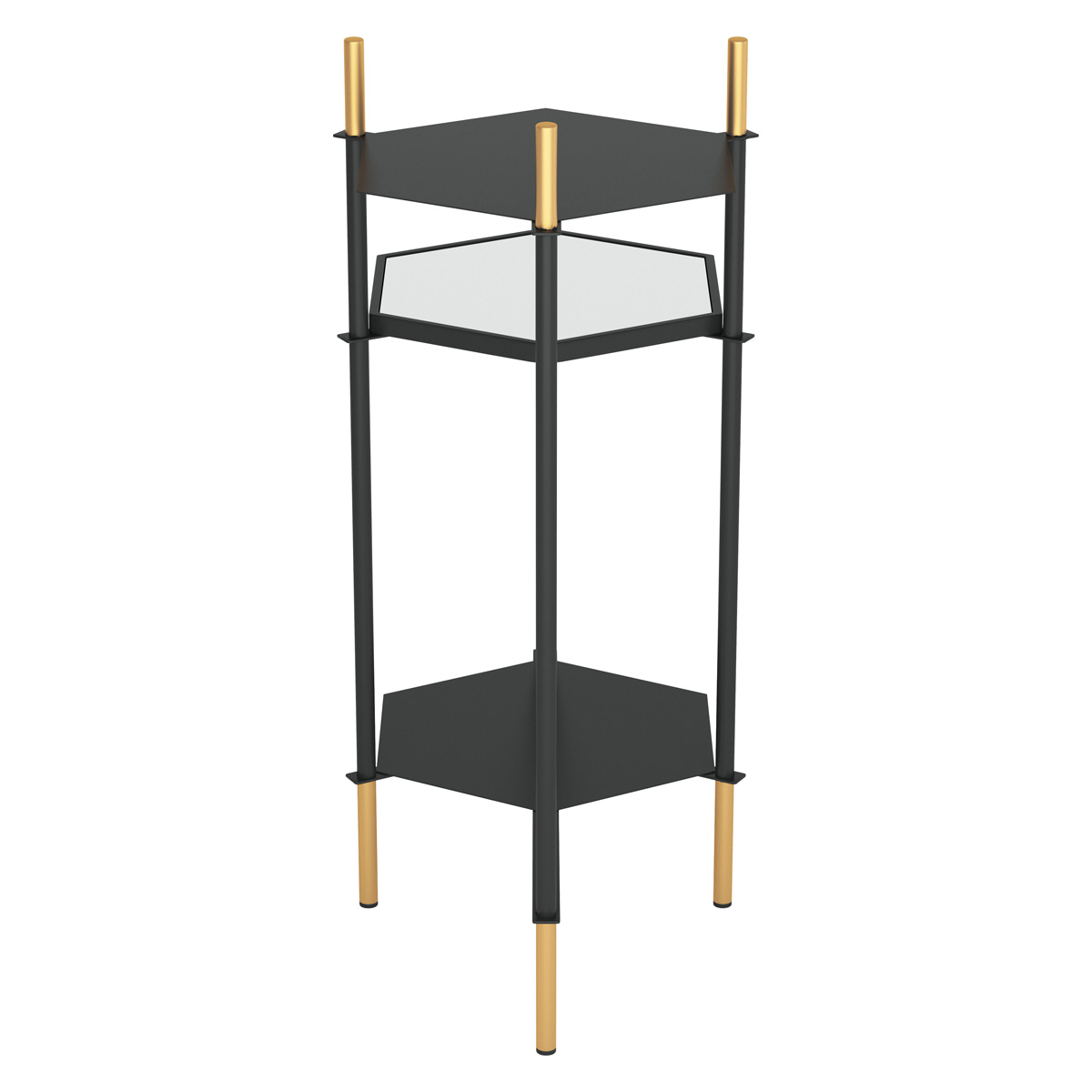 ZUO - William Side Table in Gold/Black