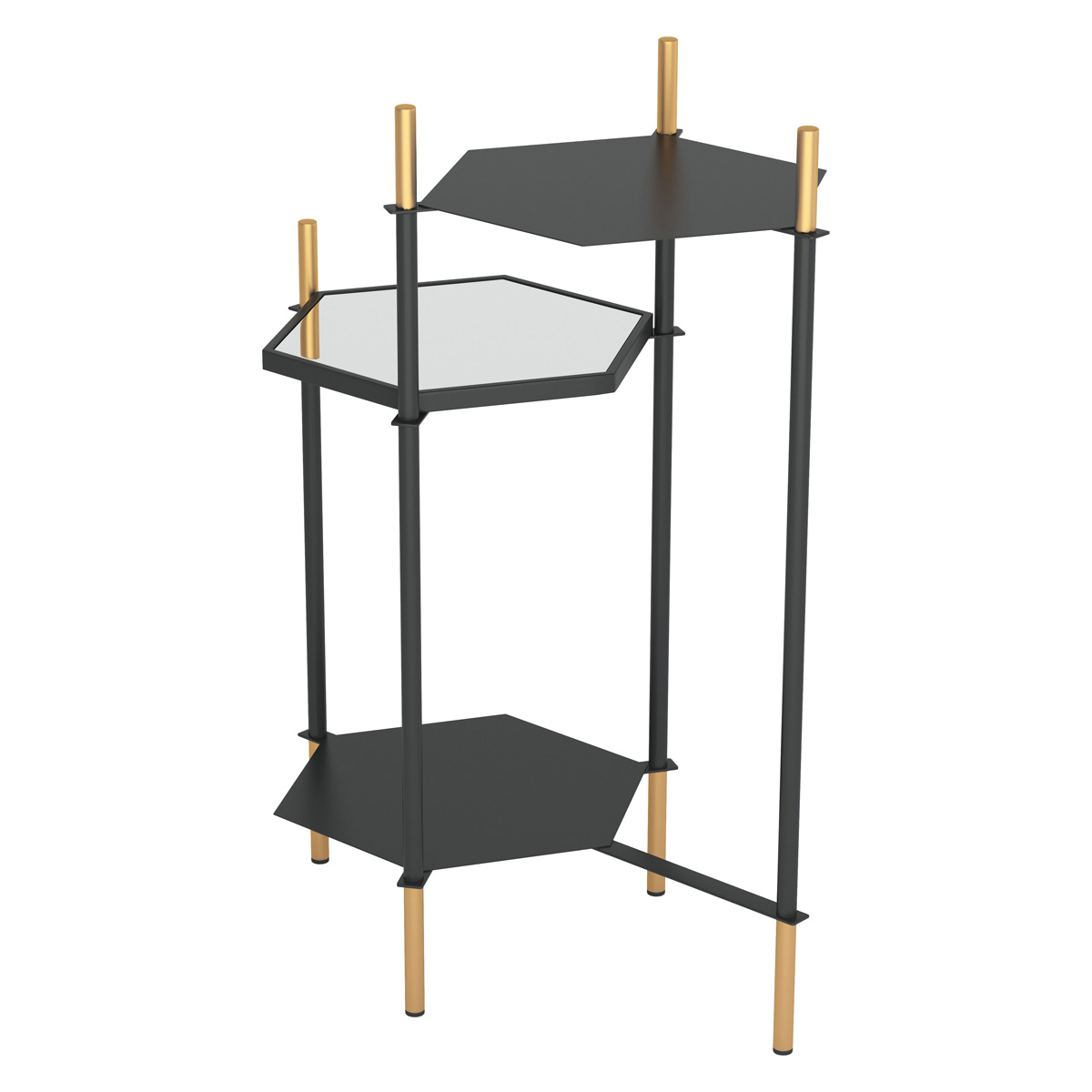 ZUO - William Side Table in Gold/Black